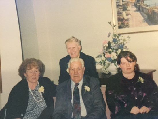 Cathy with sister Dolly, brother in law Peter and graddaughter Lisa