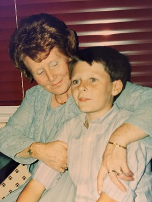 Cathy with her grandson Ian
