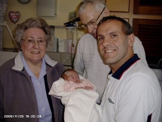 Dad feeling Proud seeing his only Grandaughter Ruby just after the birth 19/11/2009 xx