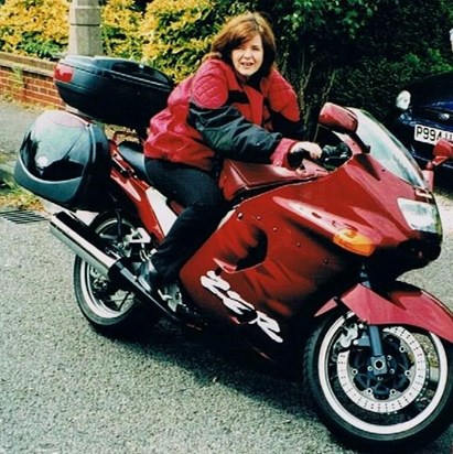 Gill on motor bike