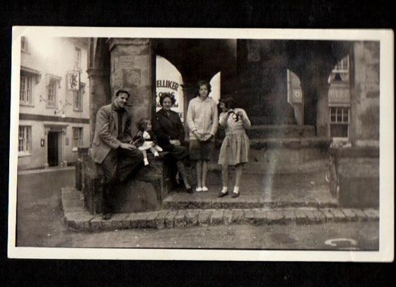 With sister, Trish, Shepton Mallet 1962,  with the Innes family as it was then.