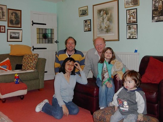 Dads April 2002 - Lenah, Ellora, Indra and philip