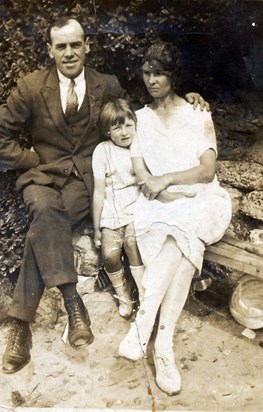 Nanny, Grandad and Peggy 1925