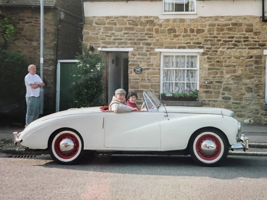 Mum and Dad in their much loved 1953 Sunbeam Talbot Alpine
