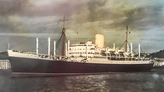 New Zealand Shipping Company's RMS Ruahine, Dad's favourite. 