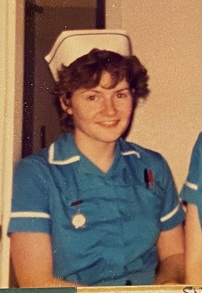 Modelling a brand new Radcliffe student nurse uniform October '79