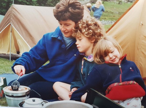 With Alex and Lizzy in Borrowdale 1995