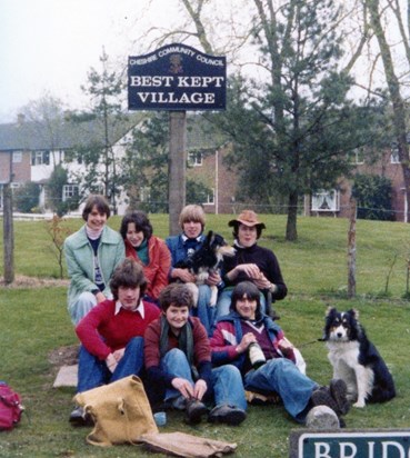 Walk along the Bollin to Prestbury - 1979. They wouldnt let us in The Admiral Rodney!!