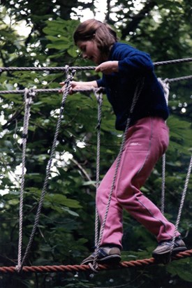Always ready for a challenge! - Eskdale Green Outward Bound Centre where Cliff was working - September 1986 