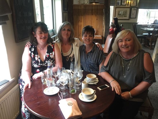 April 2018. A Fisher girls reunion! Shirley, Elaine, Susan and Mary 