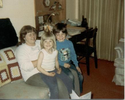 With mom and cousin age 5