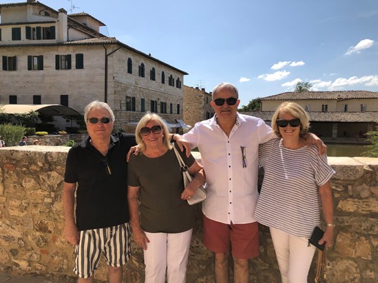 Happy Days: from left; Akram, Jackie, Nihad & Angela in Tuscany August 2019