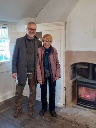 Mary and John on gallery visit to Cromford Feb 2020 
