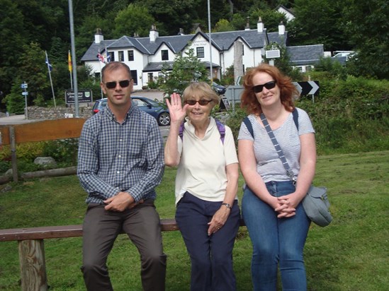 Kevin, Mary and Liz somewhere near Loch Ness 2016