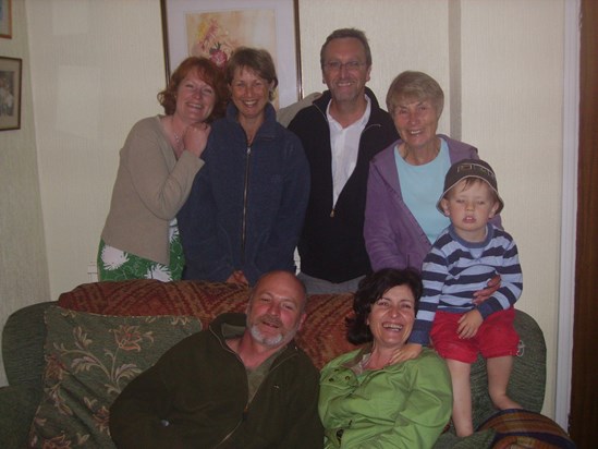 A family gathering: Liz, Frances, John, Mary, William, Rob and Karen - 2006