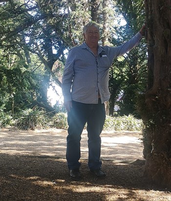 Stuart with a Yew Tree.