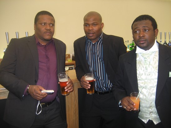 Chuchu, Gboko and Sicily in Manchester 09. His cousine wedding