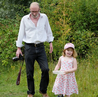 Honey & Uncle Brian on a bug hunt
