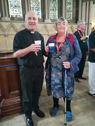 with Stephen Cottrell at York Minster after the 2018 General Synod