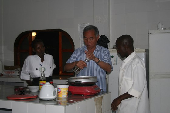 Laval in Zanzibar - showing the chef's how it is done