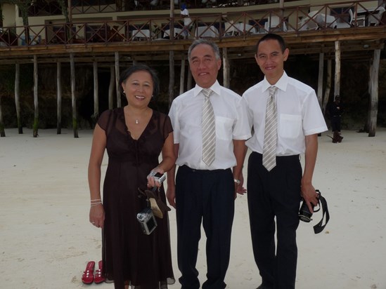 Lydie, Laval and Terry in Zanzibar 2009