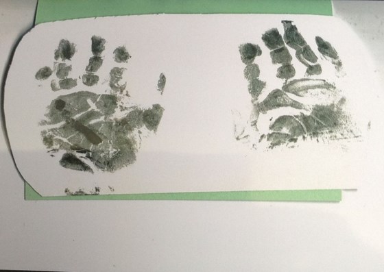 Kye's handprints