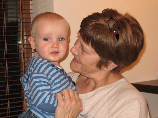 Mum with Sonny before her illness