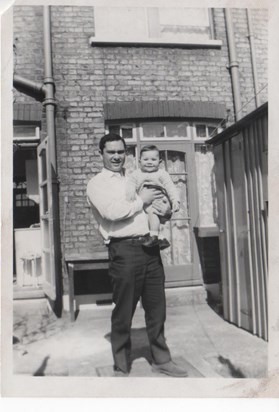 Basil with a young Stef in Tottenham
