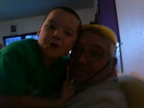 Mikey and Dennis...daddy's little boy