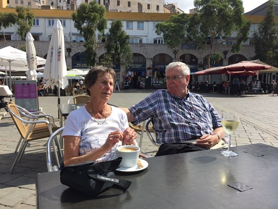 Dad and Heather in Gibraltar