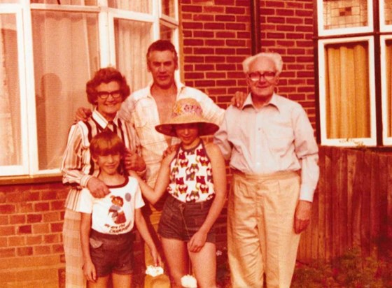 With Nanna & Grandad with the pond