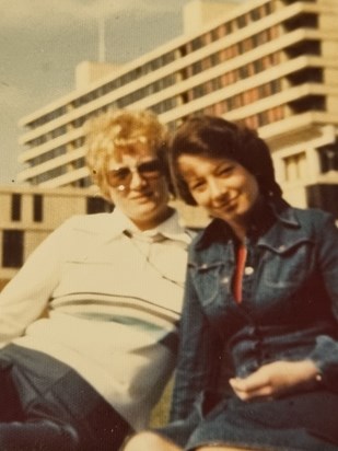 Mum and I at the University of Bath, 1975