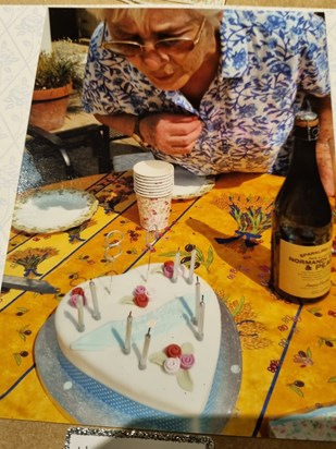 Mum celebrating being 80 ,22nd July ,2016.