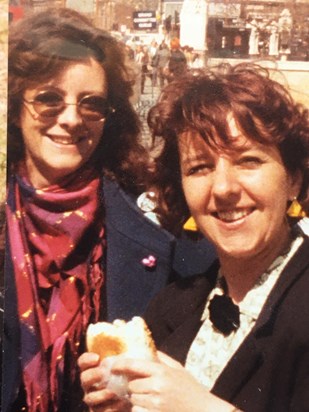 Jeanne and I outside Houses of Parliament c. 1983