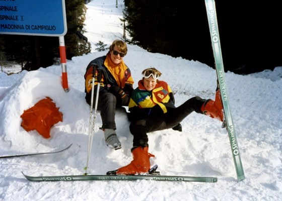 Jonathan and Bod on ski slope