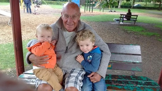 Such special times with Grandad. Love Maximus and Tobias xxx