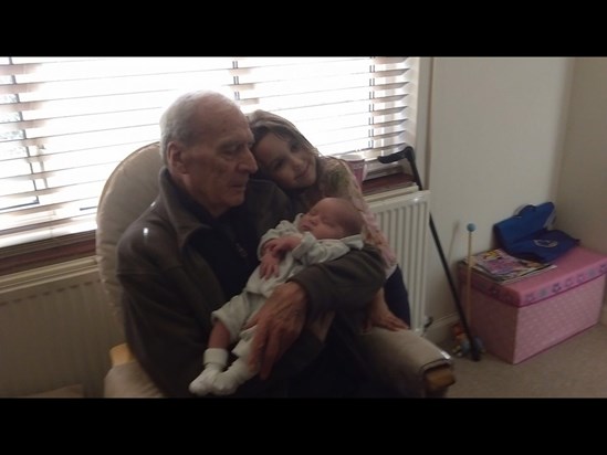 With youngest Grandchildren Olivia and Lara