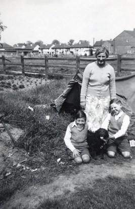 Nan, Dad, Keith and Duncan the dog