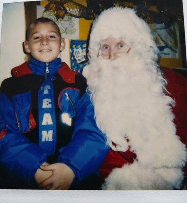 A little older and not so nervous with Santa
