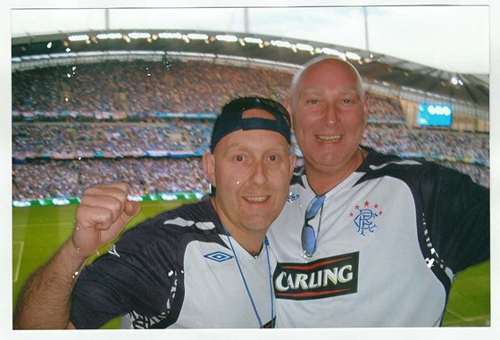 Me & my big bro at the 2008 UEFA Cup final in Manchester - Good memories.