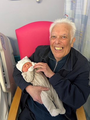 First meeting between Grandpa and Charlotte. One of the happiest days of his life! 