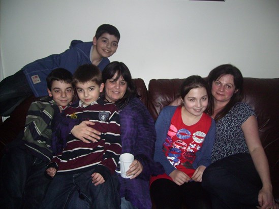 Monica with Sandy and their children at a Romenglezi meet