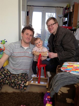 Philip with brother Robert & niece Elizabeth Rose 2013