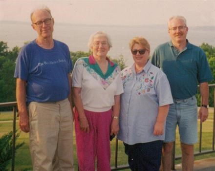 Joe and Arva with son Jim and daughter-in-law Donna