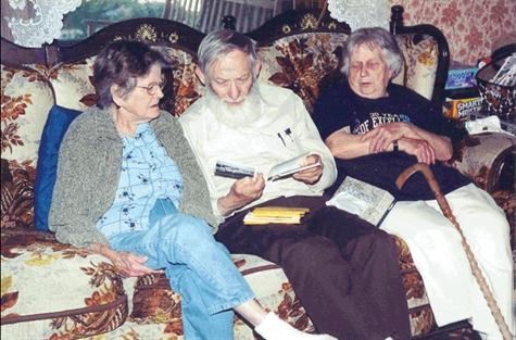 With Don & Gertrude Koontz, Colorado, 2001