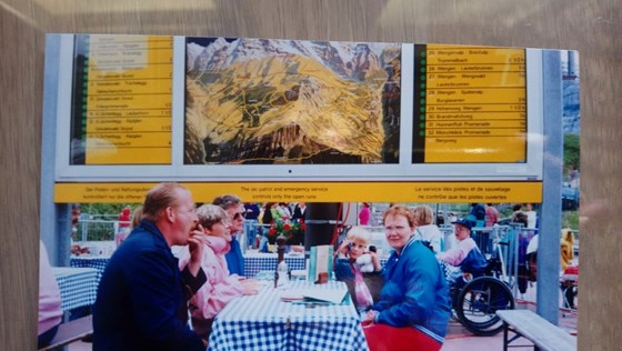 Switzerland on top of Eiger with Peter, Mom,Kim & Anny