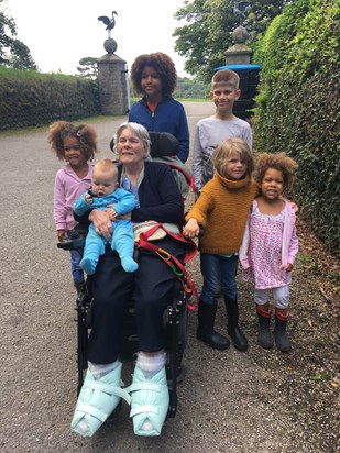 Carol and her beautiful Grandchildren 