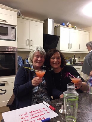 Carol’s idea to have a cocktail evening!!! 