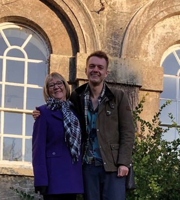 Mum and Joe, Worcester College, University of Oxford, Mum loved this place, lots of great memories going to visit Joe xx