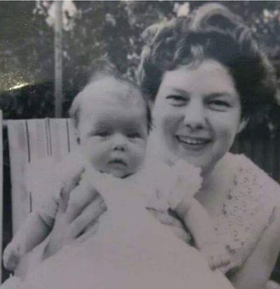 Mum and me (Denise) in 1957.
